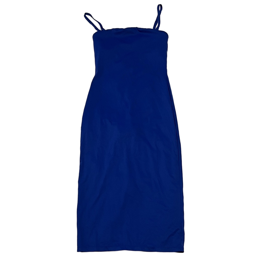 Popilush Chic Royal Blue Midi Dress slimming